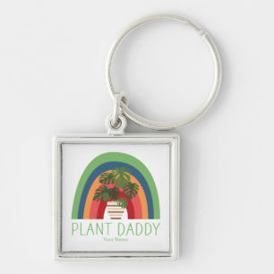 Plant Vader Boho Regenboog Tuin Monstera Bladeren Sleutelhanger