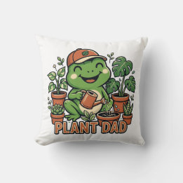 Plant Vader Kikker Watergeven Kamerplanten Grappig Kussen