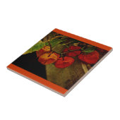 Plant van Chinese lantaarns met vruchten Tegeltje (Zijkant)