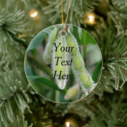 Plant van de sojaboonlandbouw Sjabloon Keramisch Ornament (Boom)