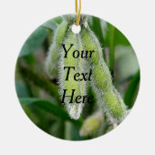 Plant van de sojaboonlandbouw Sjabloon Keramisch Ornament (Voorkant)