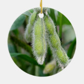 Plant van de sojaboonlandbouw Sjabloon Keramisch Ornament (Achterkant)