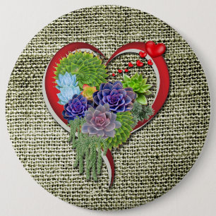 Plant van de tuin van de zuilige liefhebbers ronde button 6,0 cm
