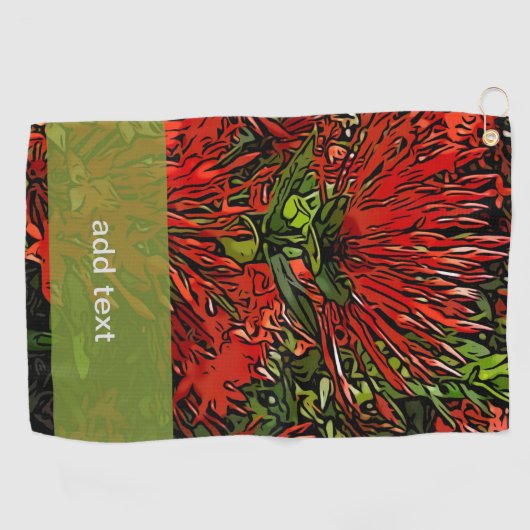 Plant van Firebush Golfhanddoek (Horizontaal)