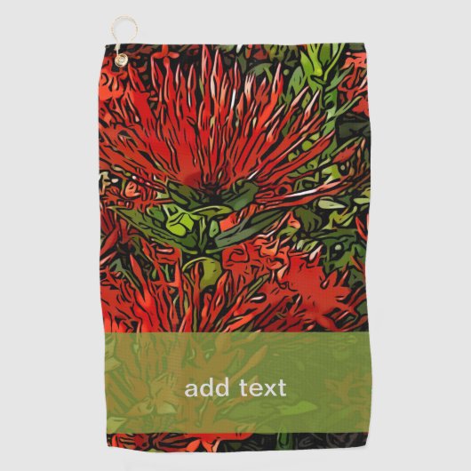 Plant van Firebush Golfhanddoek (Voorkant)