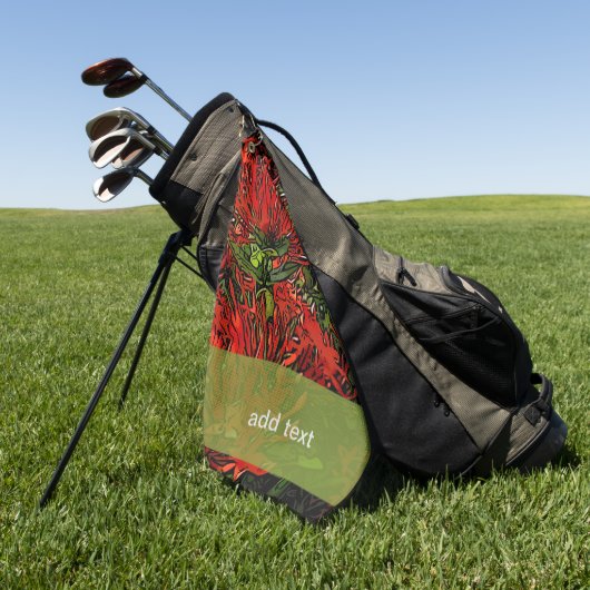 Plant van Firebush Golfhanddoek (Groen)