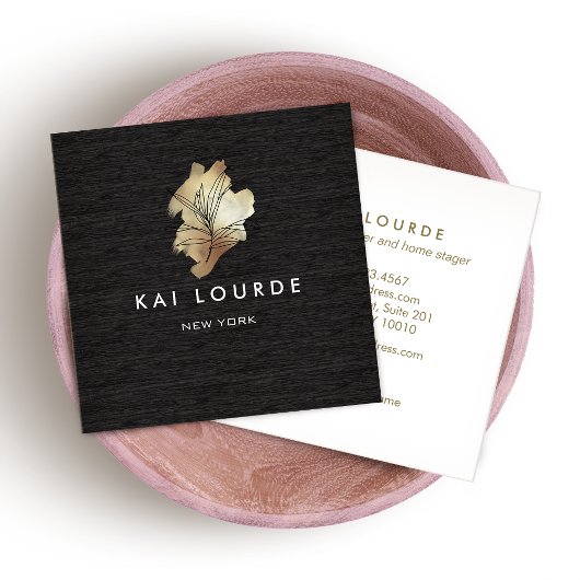 Plant van goudWaterverf Visitekaartje