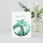 Plant van groene bladbananen briefkaart (Staand voorkant)