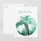 Plant van groene bladbananen briefkaart (Voorkant / Achterkant)