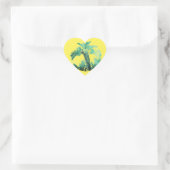 Plant van groene bladbananen hart sticker (Tas)