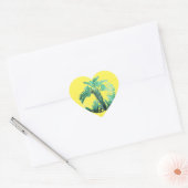 Plant van groene bladbananen hart sticker (Envelop)