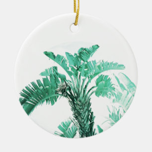 Plant van groene bladbananen keramisch ornament