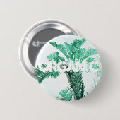 Plant van groene bladbananen ronde button 5,7 cm (Voorkant /achterkant)