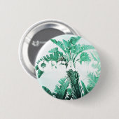 Plant van groene bladbananen ronde button 5,7 cm (Voorkant /achterkant)