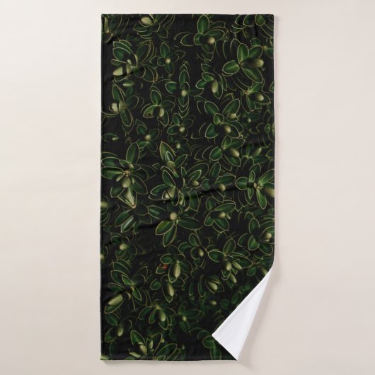 Plant van groene bladeren badhanddoek (Badhanddoek)