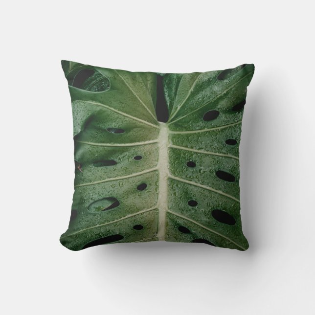 Plant van groene bladeren kussen (Voorkant)
