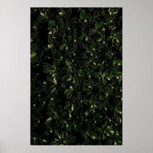 Plant van groene bladeren poster