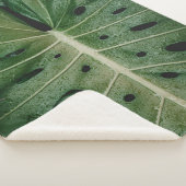 Plant van groene bladeren sherpa deken (3/4)