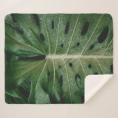 Plant van groene bladeren sherpa deken (Voorkant (horizontaal))