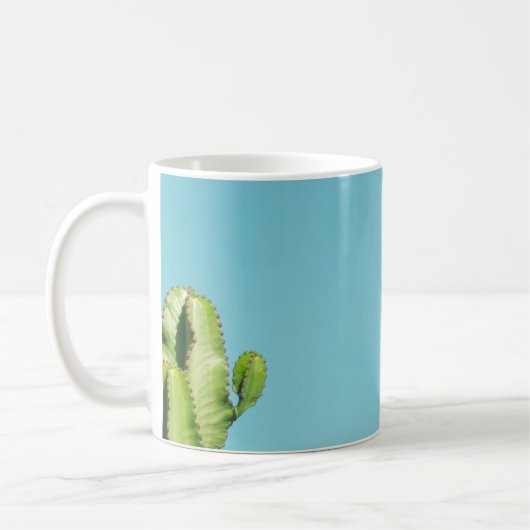 Plant van groene cactus koffiemok (Links)