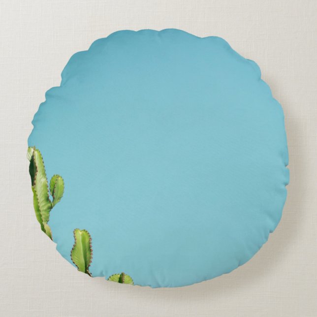 Plant van groene cactus rond kussen (Voorkant)