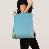 Plant van groene cactus tote bag (Dichtbij)