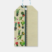 Plant van het zuidwesten van Cactus Natural Rustic Cadeaulabel (Achterkant)