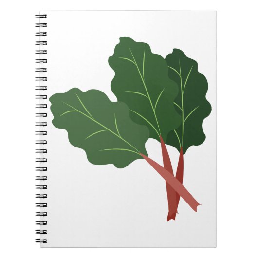 Plant van Rhubarb Notitieboek (Voorkant)