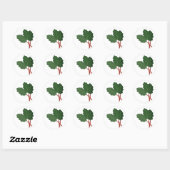 Plant van Rhubarb Ronde Sticker (Vel)