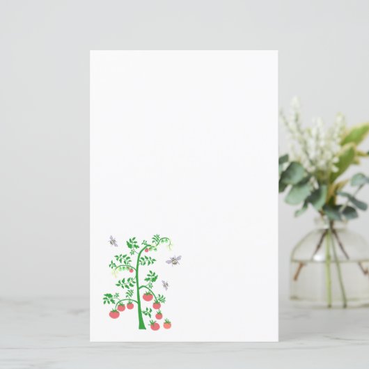 Plant van tomaten en bijen (Staand voorkant)