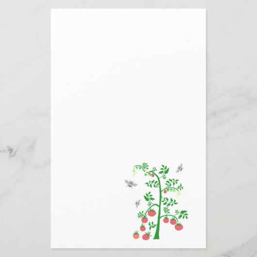 Plant van tomaten en bijen (Achterkant)