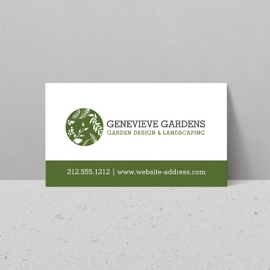 Plant variëteit Logo tuinontwerp landschapsarchite Visitekaartje