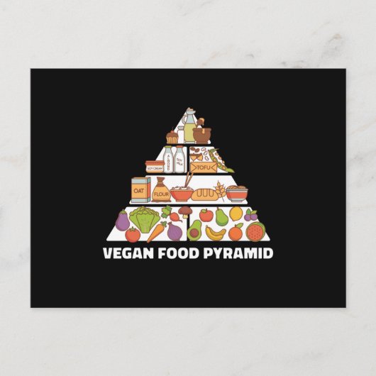 Plant Vegan Food Pyramid Veganism Briefkaart (Voorkant)