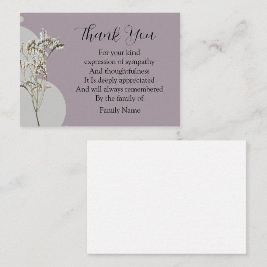 Plant ventilator Dank je Notitiekaartje (Voorkant / Achterkant)