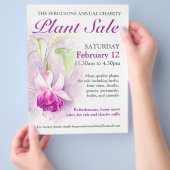 Plant verkoop fuchsia art fundraiser promo flyer (Hand)