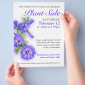 Plant verkoop hibiscus art promo flyer (Hand)