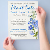 Plant verkopen delphinium art promo flyer (Hand)