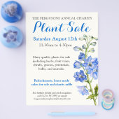 Plant verkopen delphinium art promo flyer (Enkel)