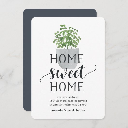 Plant | Verplaatsingsaankondiging Aankondiging (Voorkant / Achterkant)