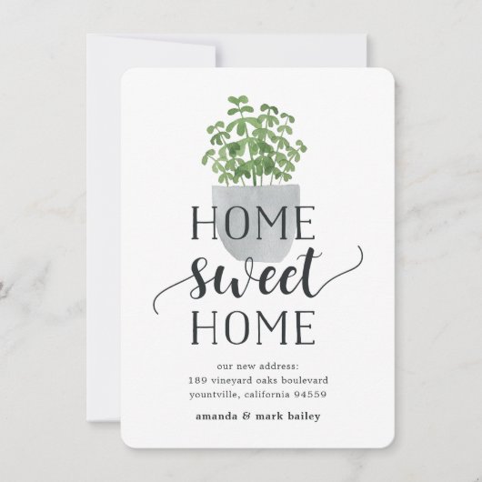 Plant | Verplaatsingsaankondiging Aankondiging (Voorkant)