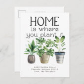 Plant | Verplaatsingsaankondiging Briefkaart (Voorkant / Achterkant)