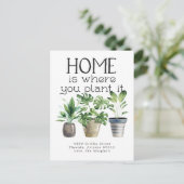 Plant | Verplaatsingsaankondiging Briefkaart (Staand voorkant)