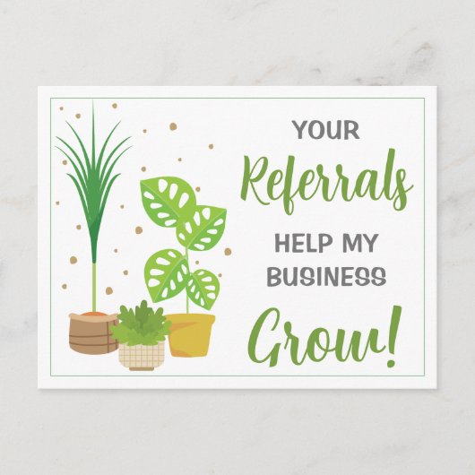 Plant Verwijzing Marketing Briefkaart (Voorkant)