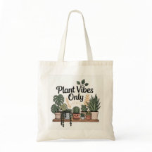 Plant Vibes Only Budget Canvas tas