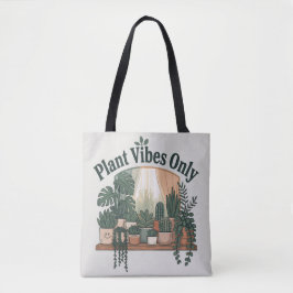 Plant Vibes Only Schouder Canvas tas