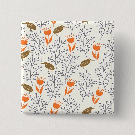 Plant Vierkante Button 5,1 Cm (Voorkant)