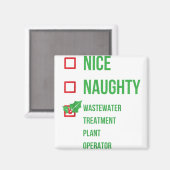Plant voor afvalwaterbehandeling kerstmis magneet (Voorkant / Achterkant)