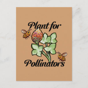 Plant voor Bestuivers Bij Briefkaart