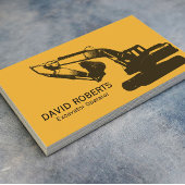 Plant voor de bouw van de graafmachine visitekaartje