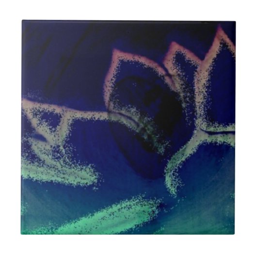 Plant voor digitale kunst en kippen tegeltje (Voorkant)